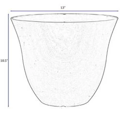 Discount 👍 Set of 2 Honeysuckle Patio Pot Planter - Classic Home and Garden Fossil 😉 -Planters Sales Store unnamed file 6339