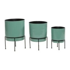 Budget ๐ Set of 3 Contemporary Metal Planters - Olivia & May Teal Green ๐ 15 Budget ๐ Set of 3 Contemporary Metal Planters - Olivia & May Teal Green ๐ -Planters Sales Store unnamed file 6348