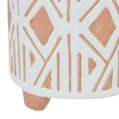 Flash Sale 🔔 Olivia & May Set of 3 Porcelain Planter with Legs Peach/White - Olivia & May 🤩 -Planters Sales Store unnamed file 6368