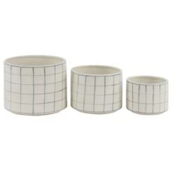 Promo 🥰 Set of 3 Modern Ceramic Vases - Olivia & May White/gray 🥰 -Planters Sales Store unnamed file 6391