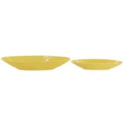 Brand new ⌛ Set of 2 Eclectic Ceramic Planters - Olivia & May Yellow 🤩 -Planters Sales Store unnamed file 6412