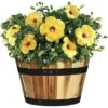 Wholesale 💯 Set of 3 Acacia Wood Barrel Planters - Classic Home and Garden 🎁 -Planters Sales Store unnamed file 6436