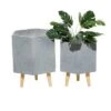 Cheapest ✨ Set of 2 Novelty Contemporary Wood Planters - Olivia & May Gray ⌛ -Planters Sales Store unnamed file 6469