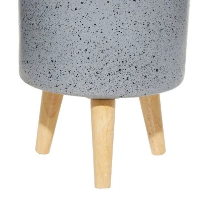 Budget ๐ Set of 2 Contemporary Wood Cylindrical Planters - Olivia & May White ๐งจ 4 Budget ๐ Set of 2 Contemporary Wood Cylindrical Planters - Olivia & May White ๐งจ - Image 2