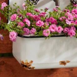 Deals 🧨 Olivia & May Set of 2 Farmhouse Rectangular Metal Planters White - Olivia & May 🧨 -Planters Sales Store unnamed file 6494