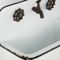 Deals 🧨 Olivia & May Set of 2 Farmhouse Rectangular Metal Planters White - Olivia & May 🧨 -Planters Sales Store unnamed file 6496