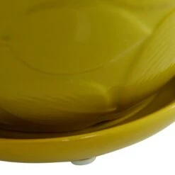 Hot Sale ⌛ Olivia & May Set of 3 Ceramic Planter with Saucer Set Yellow - Olivia & May 👍 -Planters Sales Store unnamed file 6506