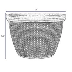 Deals ❤️ Set of 2 Jake Planter Basket Straw - Classic Home and Garden 💯 -Planters Sales Store unnamed file 6514