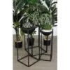 Promo ✔️ Olivia & May Set of 3 Modern Iron Rectangular Framed Bowl Plant Stands - Olivia & May ❤️