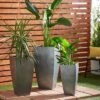 Best Pirce 💯 Olivia & May Set of 3 Contemporary Tapered Rectangular Iron Planters Gray - Olivia & May ❤️
