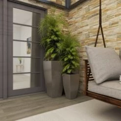 Best Pirce 💯 Olivia & May Set of 3 Contemporary Tapered Rectangular Iron Planters Gray - Olivia & May ❤️ -Planters Sales Store unnamed file 6554