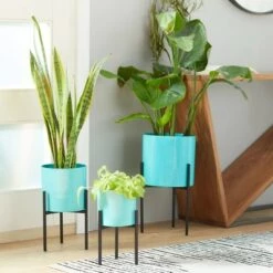 Promo 😍 Olivia & May Set of 3 Contemporary Metal Planters Teal - Olivia & May 😀 13 Promo 😍 Olivia & May Set of 3 Contemporary Metal Planters Teal - Olivia & May 😀 -Planters Sales Store unnamed file 6566