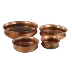 Discount 🛒 Olivia & May Set of 4 Traditional Flared Iron Planters Copper - Olivia & May ❤️ -Planters Sales Store unnamed file 6572