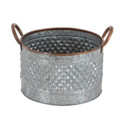 Top 10 🛒 Olivia & May Set of 3 Farmhouse Iron Planters with Handle Gray - Olivia & May 🔔 7 Top 10 🛒 Olivia & May Set of 3 Farmhouse Iron Planters with Handle Gray - Olivia & May 🔔 - Image 5