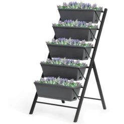 Top 10 🥰 Costway Set of 2 4 FT Vertical Raised Garden Bed 5-Tier Planter Box for Patio Balcony 😉 -Planters Sales Store unnamed file 66