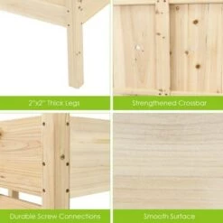 Best Sale ✔️ Costway 2 Tier Wooden Raised Garden Bed Elevated Planter Box w/Legs Drain Holes 👏 -Planters Sales Store unnamed file 660