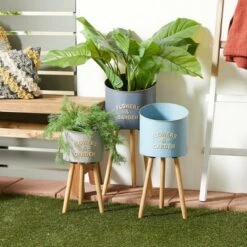 Cheapest 🎉 Olivia & May Set of 3 Farmhouse Metal Planters - Olivia & May ✔️ -Planters Sales Store unnamed file 6626