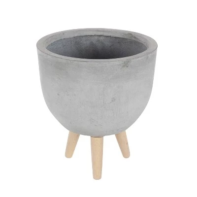 Best deal 👏 Olivia & May Set of 3 Contemporary Fiber Clay Planters with Wooden Stands - Olivia & May 🥰 4 Best deal 👏 Olivia & May Set of 3 Contemporary Fiber Clay Planters with Wooden Stands - Olivia & May 🥰 - Image 2