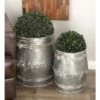 New π Olivia & May Set of 3 Farmhouse Iron Barrel- Shaped Planters Gray - Olivia & May π 1 New π Olivia & May Set of 3 Farmhouse Iron Barrel- Shaped Planters Gray - Olivia & May π -Planters Sales Store unnamed file 6655