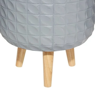 Promo ๐ Olivia & May Set of 3 Contemporary Wood Grid Patterned Planters Gray - Olivia & May ๐ฅ 5 Promo ๐ Olivia & May Set of 3 Contemporary Wood Grid Patterned Planters Gray - Olivia & May ๐ฅ - Image 3