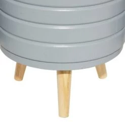 Best Pirce 👏 Olivia & May Set of 3 Contemporary Wood Striped Planters Gray - Olivia & May 🛒 -Planters Sales Store unnamed file 6666