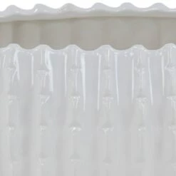 Cheap 😀 Olivia & May Set of 3 Modern Ribbed Stoneware Planters White - Olivia & May 👏 -Planters Sales Store unnamed file 6674