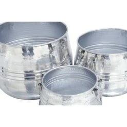 Best deal ✔️ Olivia & May Set of 3 Contemporary Aluminum Planters with Handles - Olivia & May 🎉 -Planters Sales Store unnamed file 6677