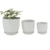 Best Pirce 😍 Olivia & May Set of 3 Ceramic Planter with Saucer Set White - Olivia & May 😍 -Planters Sales Store unnamed file 6678