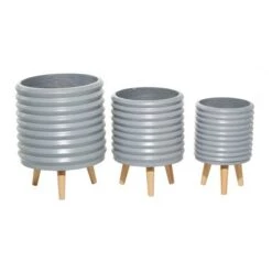 Discount ⭐ Olivia & May Set of 3 Contemporary Wood Planters Gray - Olivia & May ✨ -Planters Sales Store unnamed file 6693