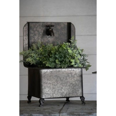 Top 10 ๐ Set of 2 Black Galvanized Metal Sink Planters - Foreside Home & Garden โค๏ธ 9 Top 10 ๐ Set of 2 Black Galvanized Metal Sink Planters - Foreside Home & Garden โค๏ธ - Image 7