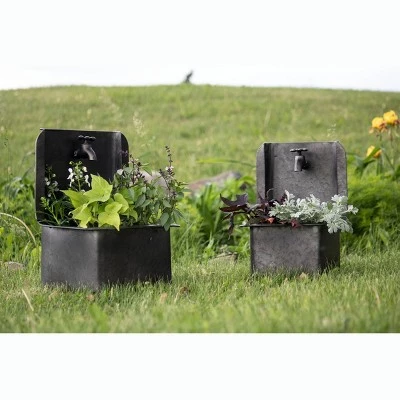 Top 10 ๐ Set of 2 Black Galvanized Metal Sink Planters - Foreside Home & Garden โค๏ธ 10 Top 10 ๐ Set of 2 Black Galvanized Metal Sink Planters - Foreside Home & Garden โค๏ธ - Image 8
