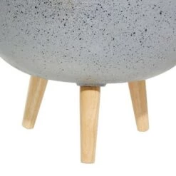 New ⌛ Set of 2 Contemporary Wood Oval Bowl Planters - Olivia & May White 🔥 -Planters Sales Store unnamed file 6752