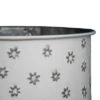 Budget ❤️ Set of 2 White Floral Pattern Galvanized Metal Planters - Foreside Home & Garden ❤️