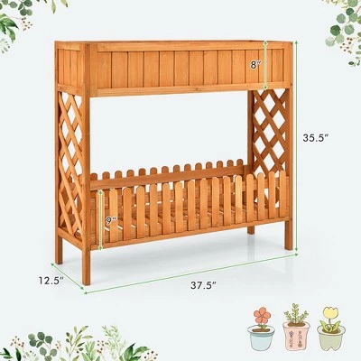 Cheap ⭐ Costway 2-Tier Raised Garden Bed Elevated Wood Planter Box for Vegetable Flower Herb 🧨 3 Cheap ⭐ Costway 2-Tier Raised Garden Bed Elevated Wood Planter Box for Vegetable Flower Herb 🧨