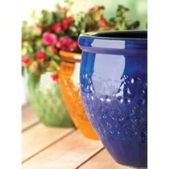Deals ⌛ Zingz & Thingz Set of 3 Ceramic Flower Pots Jewel Tone - Zings & Thingz ✨ 10 Deals ⌛ Zingz & Thingz Set of 3 Ceramic Flower Pots Jewel Tone - Zings & Thingz ✨ -Planters Sales Store unnamed file 6804