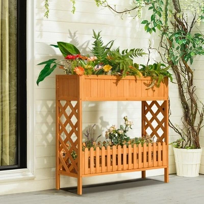 Cheap ⭐ Costway 2-Tier Raised Garden Bed Elevated Wood Planter Box for Vegetable Flower Herb 🧨 4 Cheap ⭐ Costway 2-Tier Raised Garden Bed Elevated Wood Planter Box for Vegetable Flower Herb 🧨 - Image 2