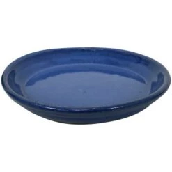 Best Pirce 🛒 Sunnydaze Decor Sunnydaze Outdoor/Indoor High-Fired Glazed UV- and Frost-Resistant Ceramic Flower Pot Planter Saucers - 9" Diameter - Imperial Blue - 2-Pack 👍 -Planters Sales Store unnamed file 6831