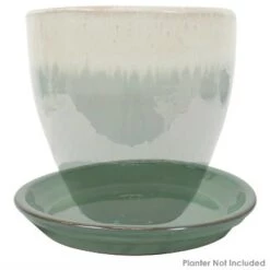 Flash Sale ✨ Sunnydaze Decor Sunnydaze High-Fired Glazed UV-Resistant and Frost-Resistant Ceramic Flower Pot Planter Saucers - 9" Diameter - Seafoam - 4-Pack 🌟 -Planters Sales Store unnamed file 6879