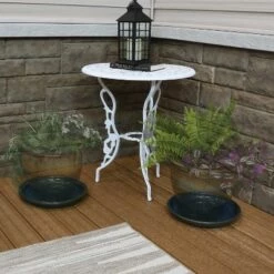 Buy ❤️ Sunnydaze Decor Sunnydaze Outdoor/Indoor High-Fired Glazed UV-Resistant and Frost-Resistant Ceramic Flower Pot Saucers - 12" Diameter - Forest Lake Green - 4-Pack 😍