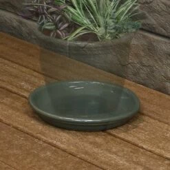 Outlet 😀 Sunnydaze Decor Sunnydaze High-Fired Glazed UV-Resistant and Frost-Resistant Ceramic Flower Pot Planter Saucers - 7" Diameter - Gray - 4-Pack 🤩 -Planters Sales Store unnamed file 6906