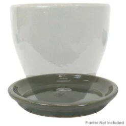 Budget 🔥 Sunnydaze Decor Sunnydaze High-Fired Glazed UV-Resistant and Frost-Resistant Outdoor/Indoor Ceramic Flower Pot Planter Saucers - 9" Diameter - Gray - 4-Pack 👍 -Planters Sales Store unnamed file 6920