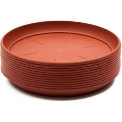 Promo 🥰 Juvale 12 Pack Round Terra Cotta Plastic Plant Pot Saucer Drip Trays for Indoor Outdoor Planter Base 9 in 🧨 -Planters Sales Store unnamed file 6941