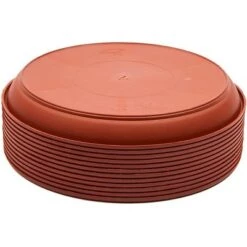 Promo 🥰 Juvale 12 Pack Round Terra Cotta Plastic Plant Pot Saucer Drip Trays for Indoor Outdoor Planter Base 9 in 🧨 -Planters Sales Store unnamed file 6942