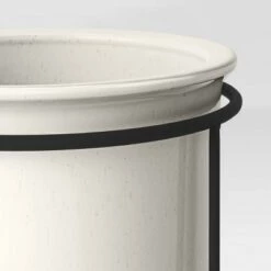 Best Sale ✨ Outdoor Stoneware Ceramic Planter with Stand White - Threshold™ 🥰 -Planters Sales Store unnamed file 6945