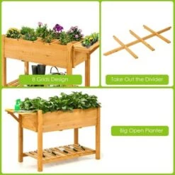 Wholesale 🧨 Costway Raised Garden Bed Elevated Planter Box Kit w/8 Grids & Folding Tabletop 🥰 -Planters Sales Store unnamed file 695