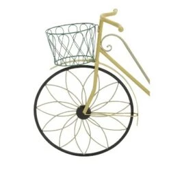 Hot Sale 🔔 Olivia & May 32" Traditional Iron Novelty Bicycle Plant Stand Yellow - Olivia & May 👍 -Planters Sales Store unnamed file 6997