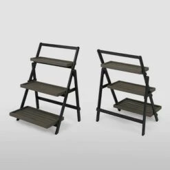 Best deal ✨ 2pk Meridien Acacia Wood Plant Stand - Christopher Knight Home Gray 😀 -Planters Sales Store unnamed file 7004