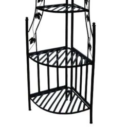 Best Pirce 😉 Oakland Living 21" Oakland Corner Plant Stand - Black 🎁 -Planters Sales Store unnamed file 7012