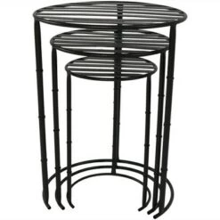 Cheapest 💯 Sunnydaze Decor Sunnydaze Indoor/Outdoor Iron Metal Modern Nesting Plant Stand for Flowers and Plants - 22" - Black - 3pk ✔️ -Planters Sales Store unnamed file 7025