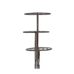 New 🎁 Sunnydaze Decor Sunnydaze Indoor/Outdoor Steel Decorative Checker Top 3-Tiered Flower Plant Stand Display - Bronze - 2pk 🔥 -Planters Sales Store unnamed file 7031